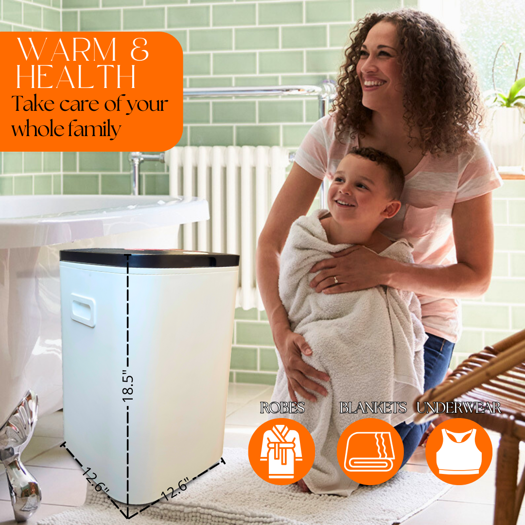 Di'Aroma® Towel Warmer 69888 - DiAroma by Mystic Romance.
Di'Aroma Towel Warmer, Luxury Large Towel Warmer Bucket with 26L Capacity, With Auto Keep Warm Feature 20/40/60 Hot Timer and Delay timer up to 24h, for Towels, Bathrobes, Blankets, PJ's and More.