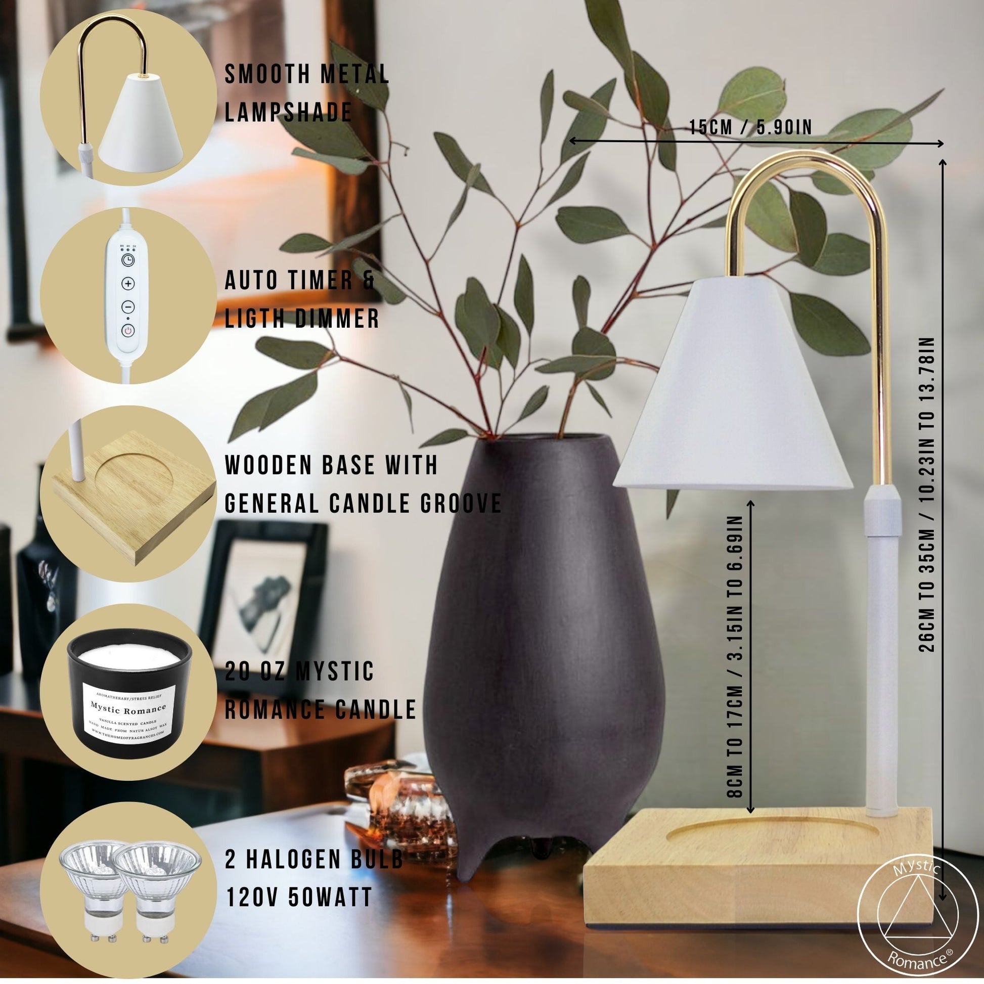 69139 Candle Warmers Lamp - DiAroma by Mystic Romance