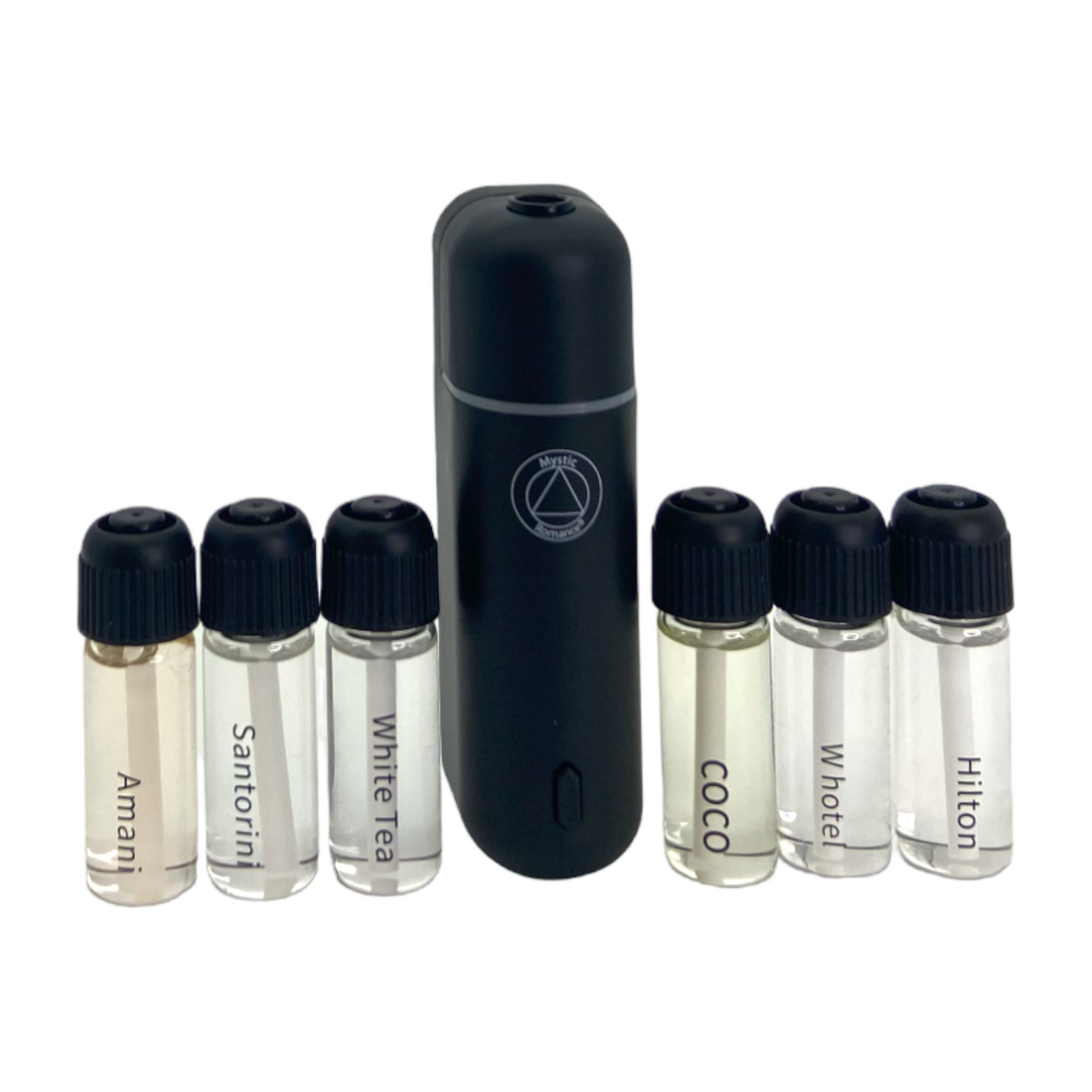 ULTRASONIC CAR AROMA DIFFUSER SET 6 Fragrances 69008 - DiAroma by Mystic Romance