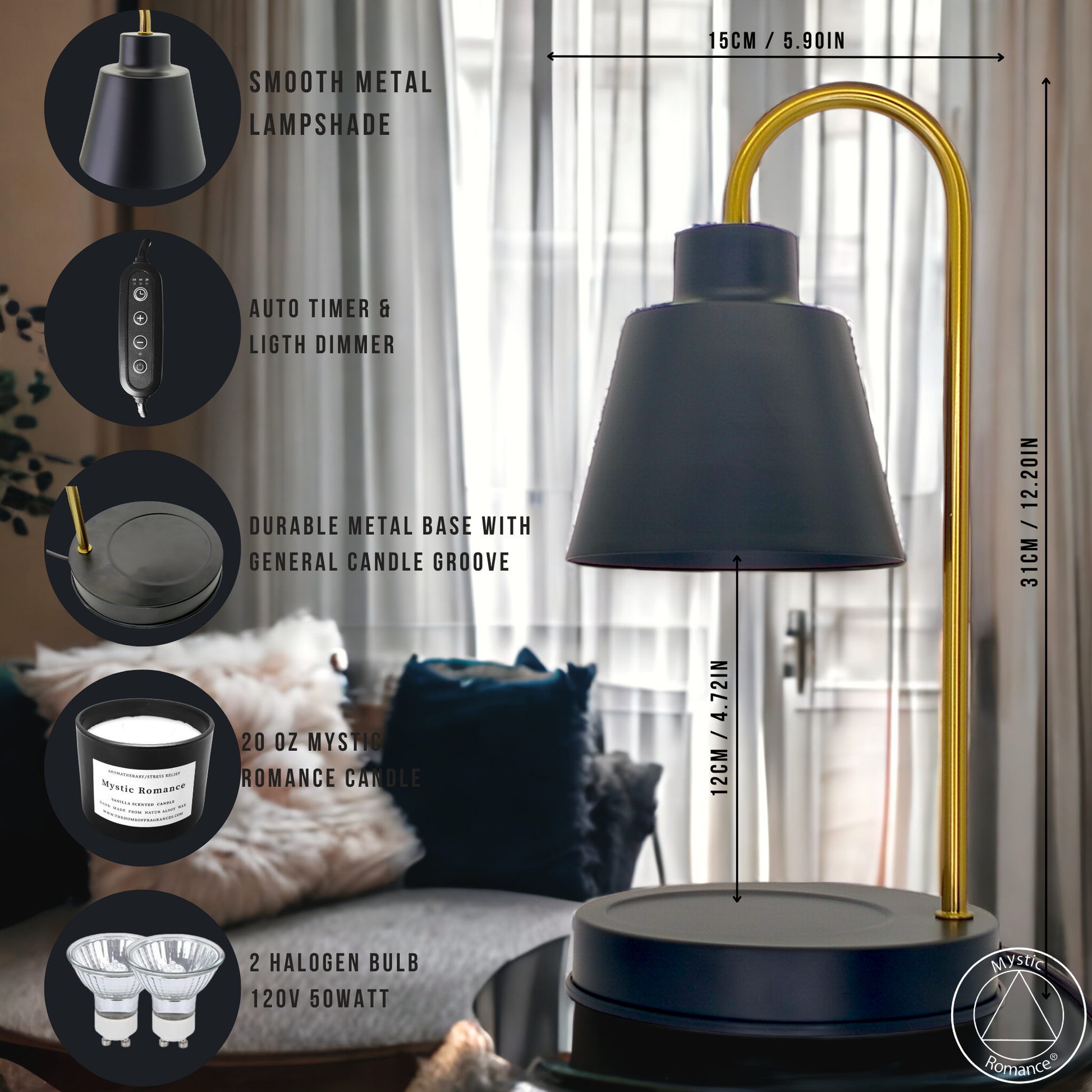 69140 Candle Warmers Lamp - DiAroma by Mystic Romance