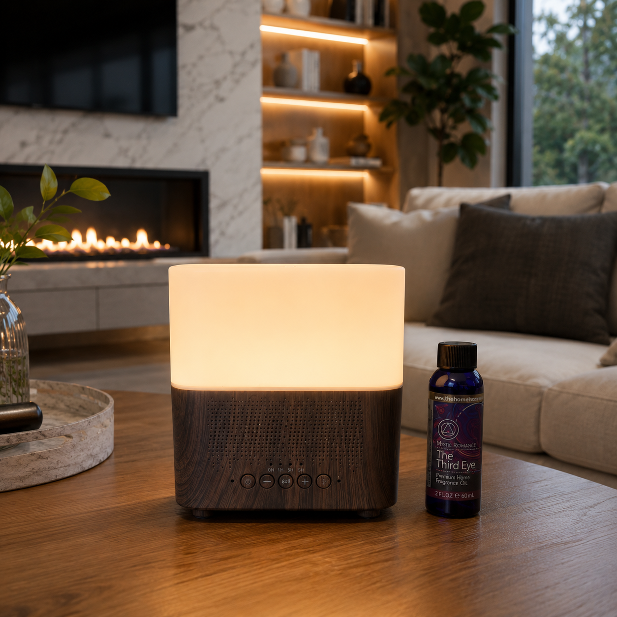 Ultrasonic Aroma Diffuser 300ml – Essential Oil Diffuser with Color-Changing LED Light & Quiet Operation 67392 previously 65580