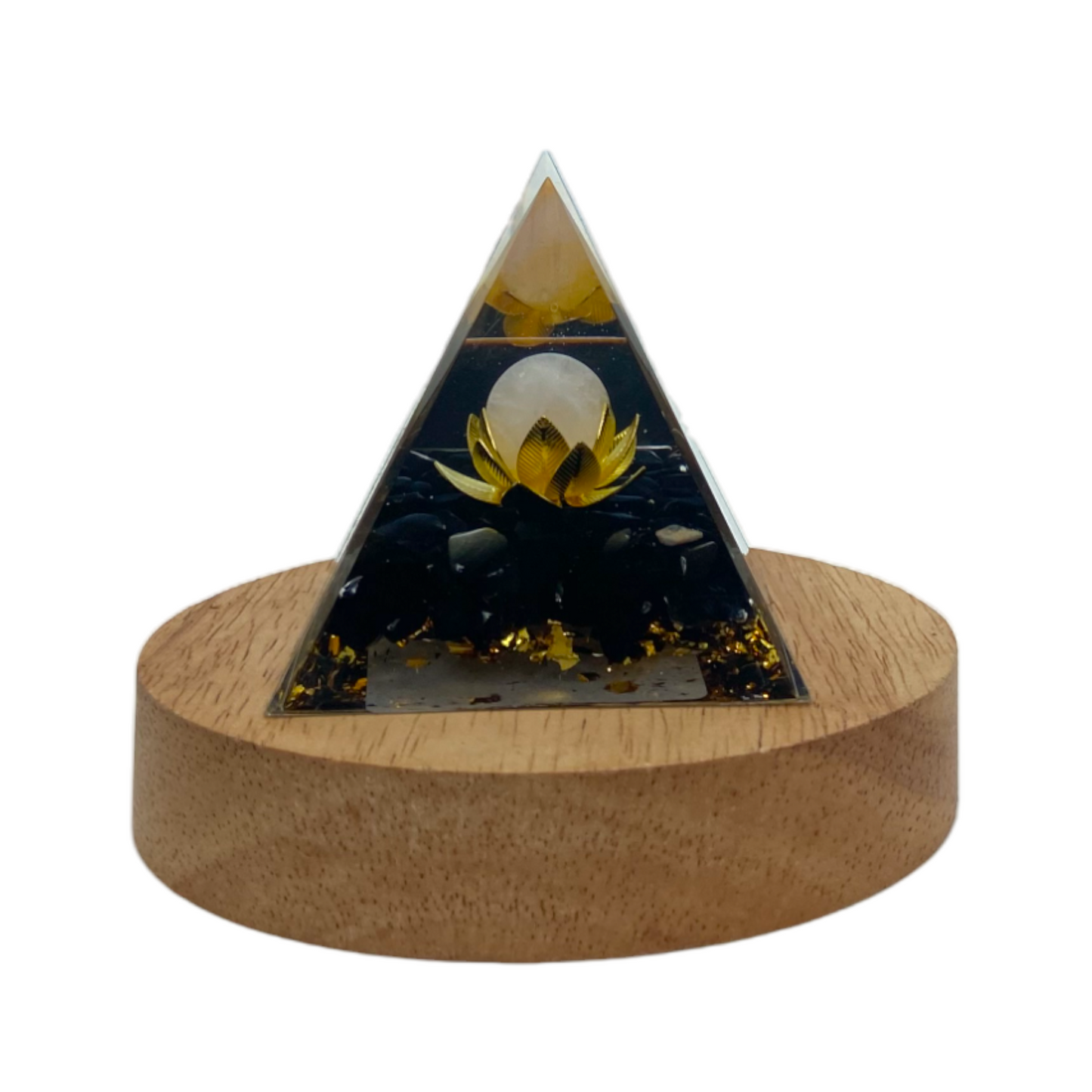 68694 Orgon wooden vase light LED 7 color 6x6x6 - DiAroma by Mystic Romance