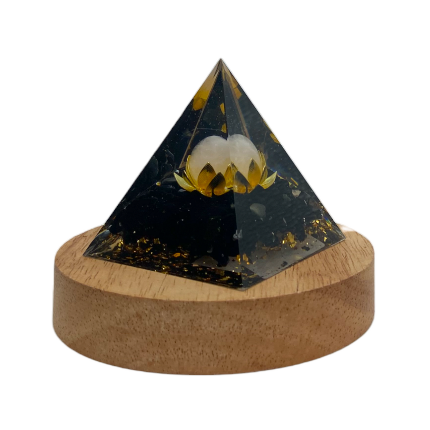68694 Orgon wooden vase light LED 7 color 6x6x6 - DiAroma by Mystic Romance