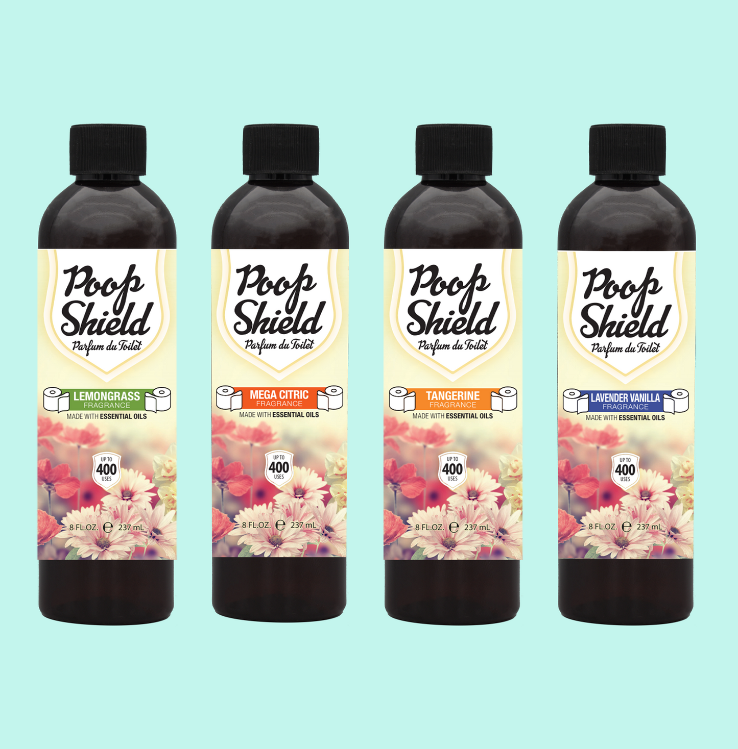 Poop Shield Set of 8oz (4pcs) - DiAroma by Mystic Romance