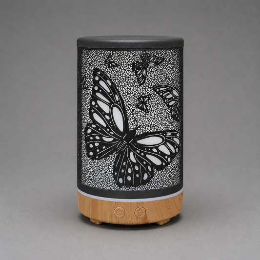 Butterfly Ultrasonic Aroma Diffuser 100ml – Decorative Fragrance Oil Diffuser with LED Ambient Light 69346