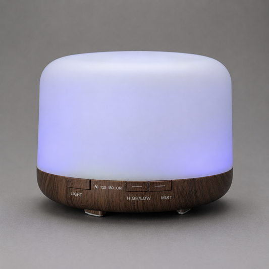 Ultrasonic Aroma Diffuser 500ml – Fragrance Oil Diffuser with LED Light & Adjustable Mist 69408