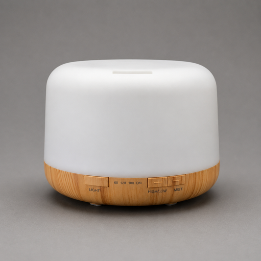 Ultrasonic Aroma Diffuser 500ml – Fragrance Oil Diffuser with LED Light & Adjustable Mist 69407