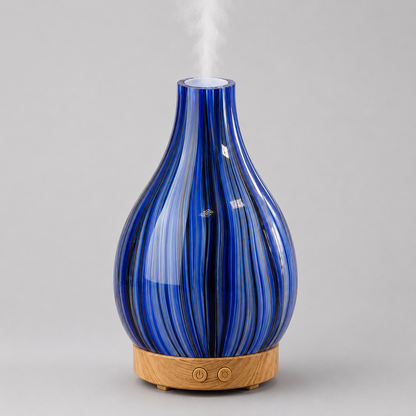 3D Glass Ultrasonic Aroma Diffuser 120ml – Fragrance Oil Diffuser with LED Ambient Light 68722