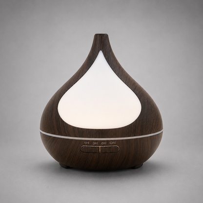 Ultrasonic Wood Grain Diffuser 400ml – Fragrance Oil Diffuser with LED Light & Timer 67387 previously 65578