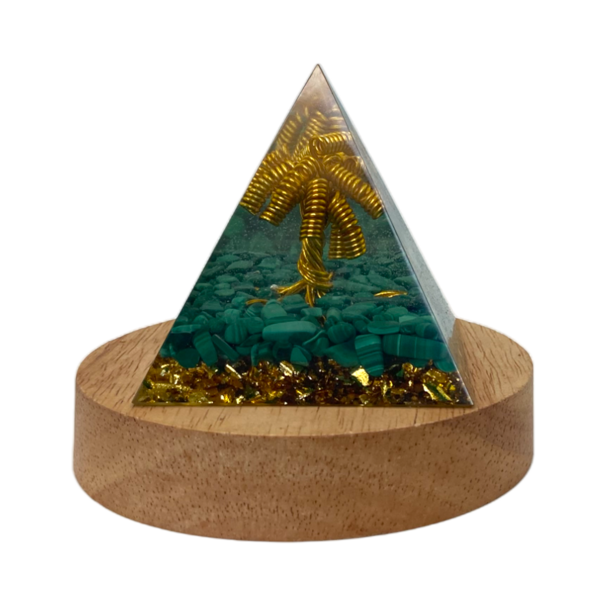 68692 Orgon Wooden base with LED Light 7x7x7 - DiAroma by Mystic Romance