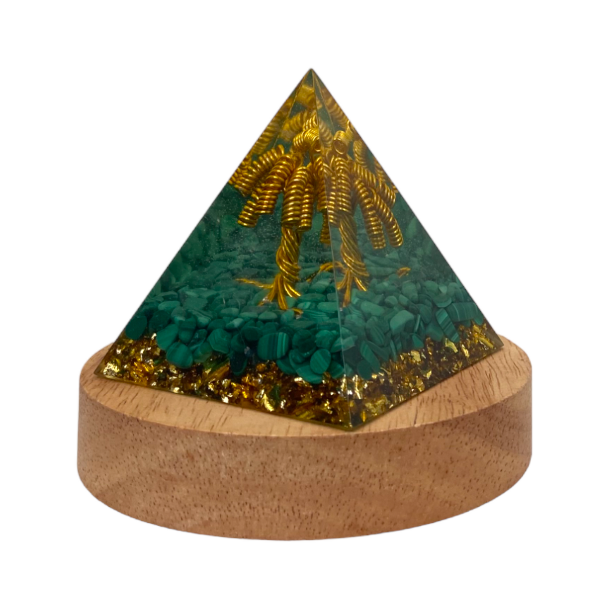 68692 Orgon Wooden base with LED Light 7x7x7 - DiAroma by Mystic Romance