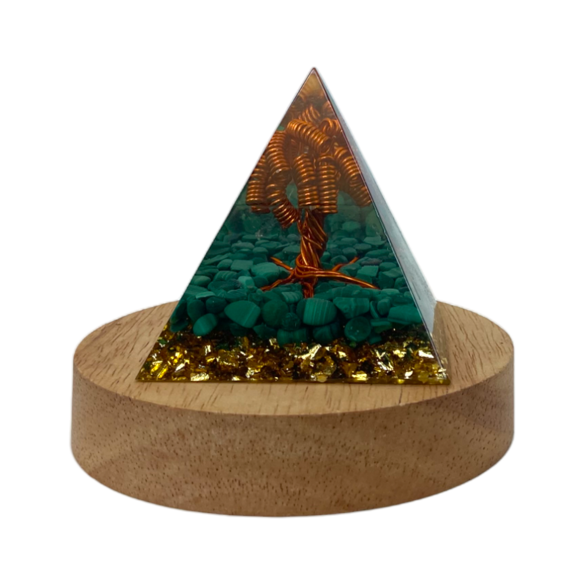 68693 Orgon Wooden Base with LED light 7x7x7 - DiAroma by Mystic Romance