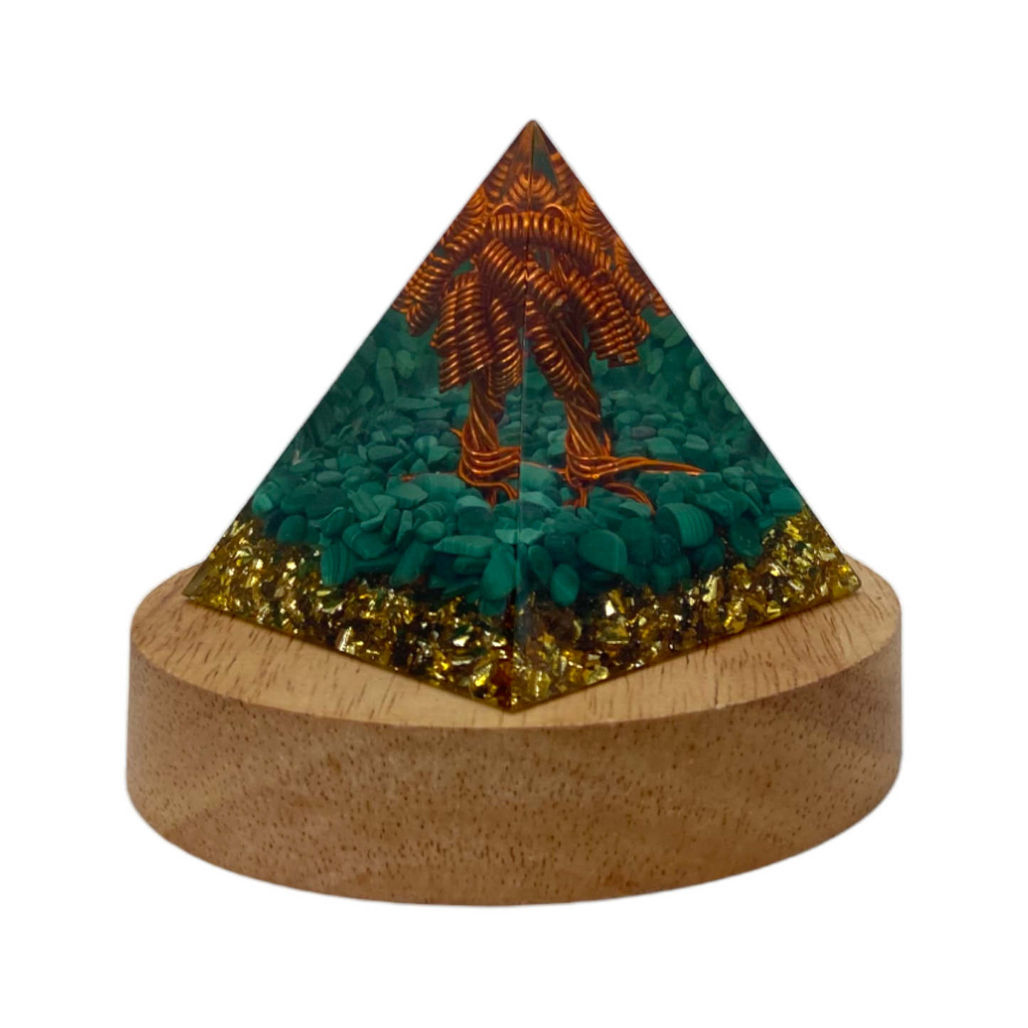 68693 Orgon Wooden Base with LED light 7x7x7 - DiAroma by Mystic Romance