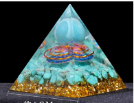 68695 Orgon with wooden vase LED light 6x6x6 cm - DiAroma by Mystic Romance