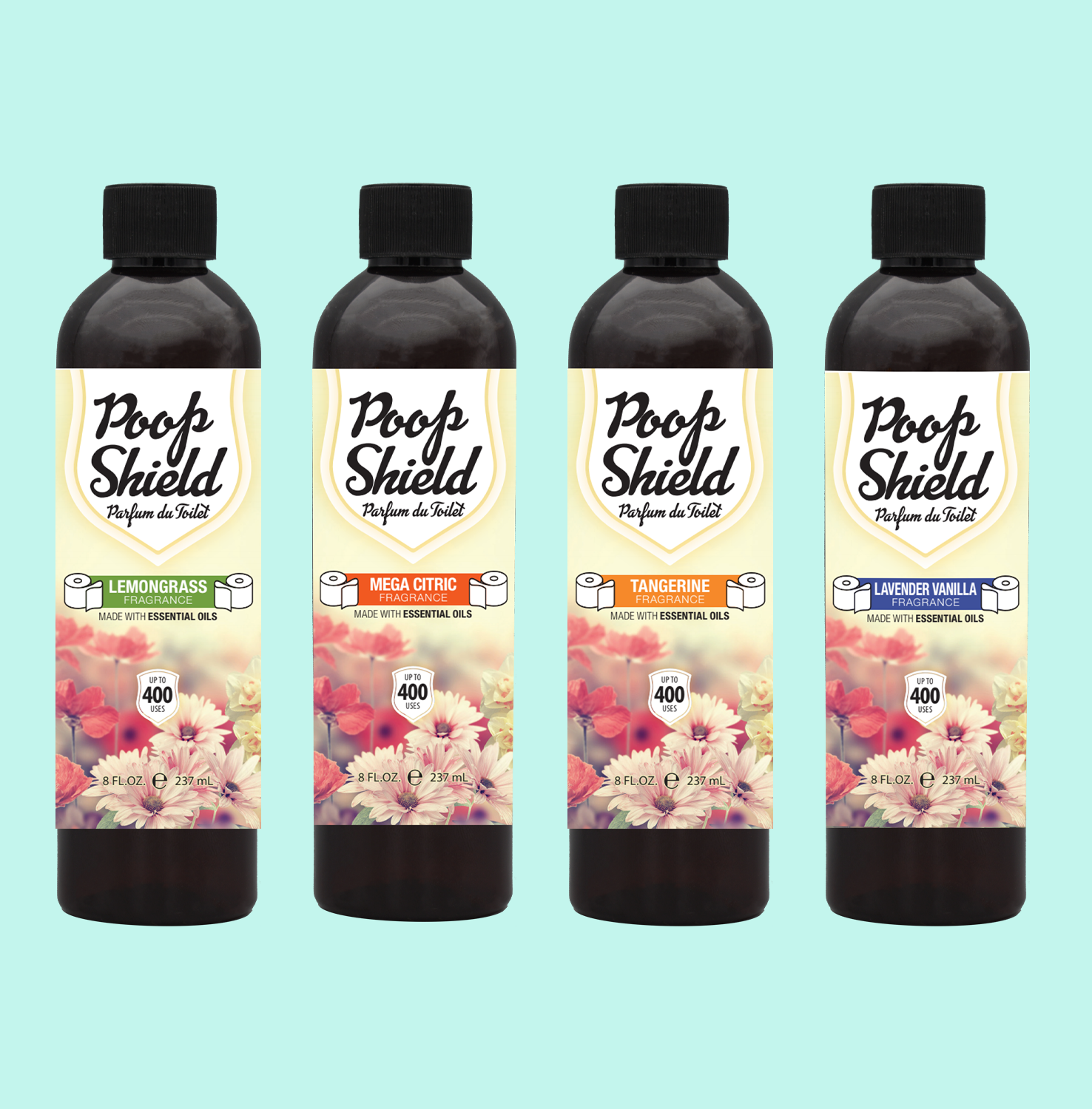 Poop Shield Set of 8oz (4pcs) - DiAroma by Mystic Romance